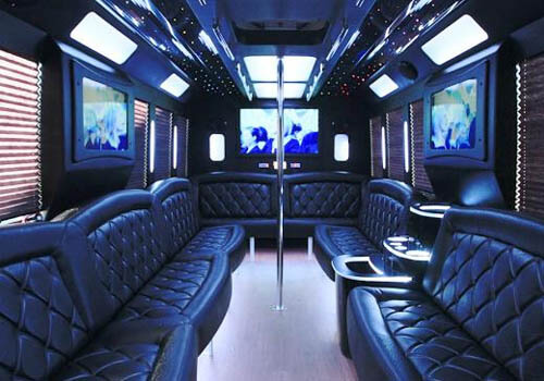 TVs on party bus